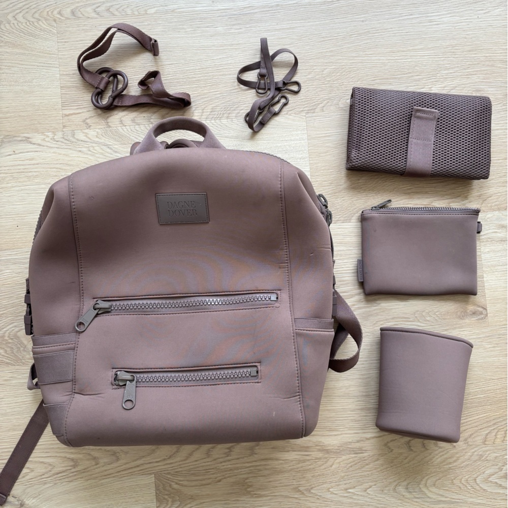 Dagne Dover Indi Neoprene Diaper Backpack in Dune LARGE